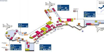 Χάρτης της Δυτικής αεροδρόμιο Orly