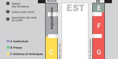 Χάρτης της Bibliothèque nationale de France ορόφου 1