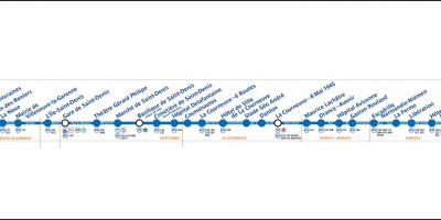 Χάρτης του μετρό του Τραμ Τ1