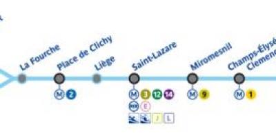 Χάρτης του Παρισιού, το μετρό γραμμή 13