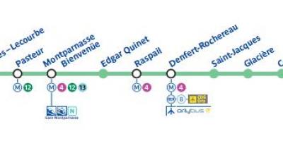 Χάρτης του μετρό γραμμή 6 του μετρό