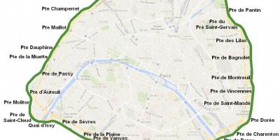 Χάρτης της πύλες της Πόλης του Παρισιού