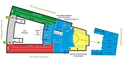 Χάρτης της Σχολή Dauphine ορόφου 1