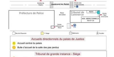 Χάρτης από Το Palais de Justice Παρίσι