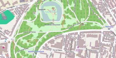 Χάρτης από Το Parc des Buttes-Chaumont