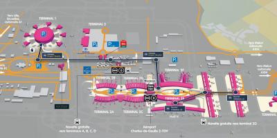Χάρτης από το αεροδρόμιο Roissy