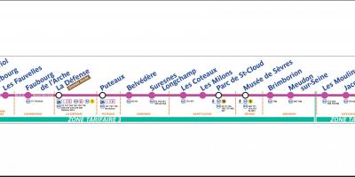 Χάρτης του μετρό Τραμ T2
