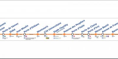 Χάρτης του μετρό Τραμ T3a